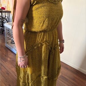 Buddy Love Yellow Leopard Print Maxi Dress